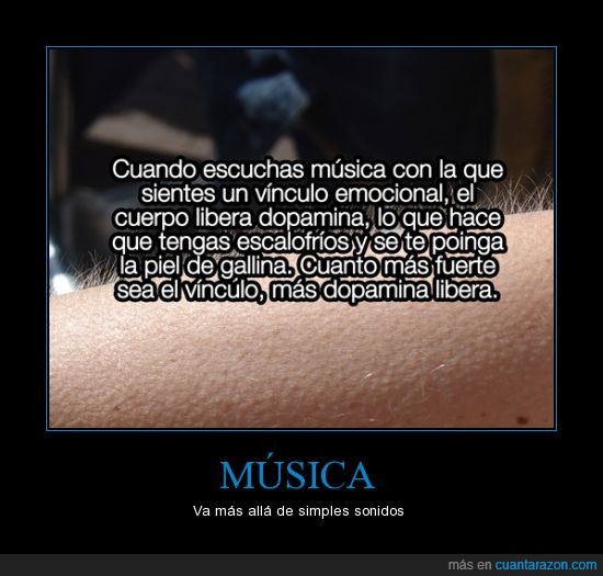 escalofrios,gallina,piel,cuerpo,liberar,dopamina,sonido,musica